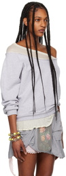 ALL-IN Gray Paneled Sweatshirt