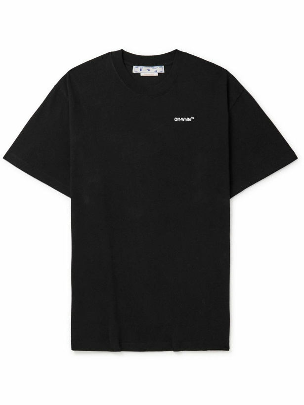 Photo: Off-White - Logo-Print Cotton-Jersey T-Shirt - Black