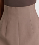 Mugler High-rise pencil skirt