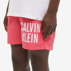 Calvin Klein Men's Logo Swim Short in Pink Flash