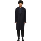 Jil Sander Navy Wool Essential Coat