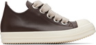 Rick Owens Brown Temple Jumbolace Low Sneakers