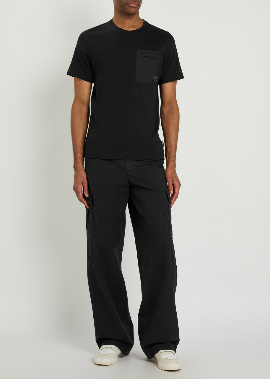 Moose Knuckles Dalon Chest Pocket Cotton T-shirt Black