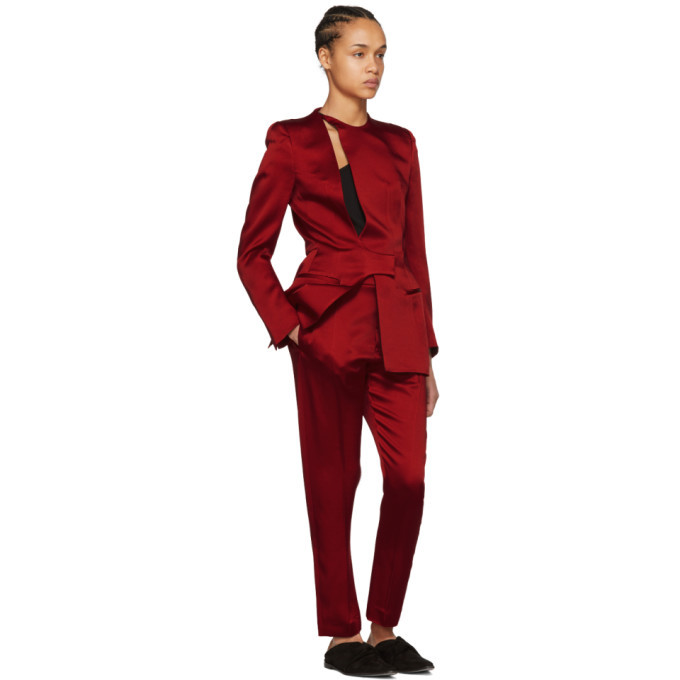 Haider Ackermann Red Open Back Jacket Haider Ackermann