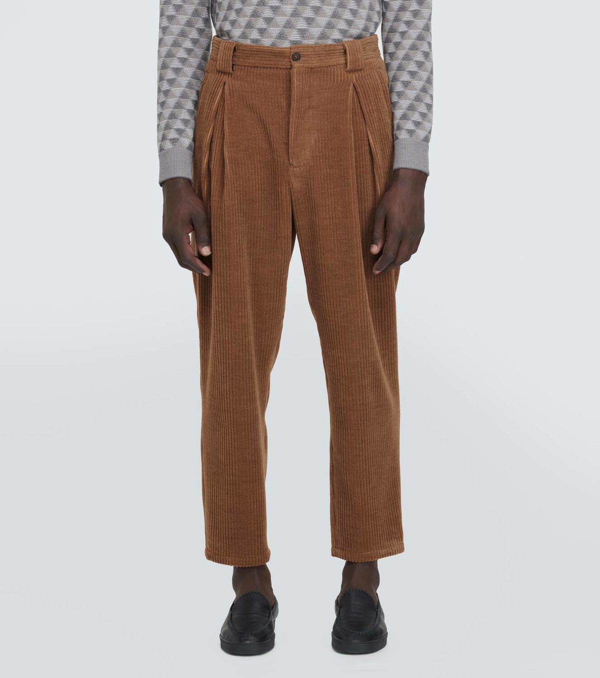 Giorgio Armani Wool-blend corduroy tapered pants Giorgio Armani