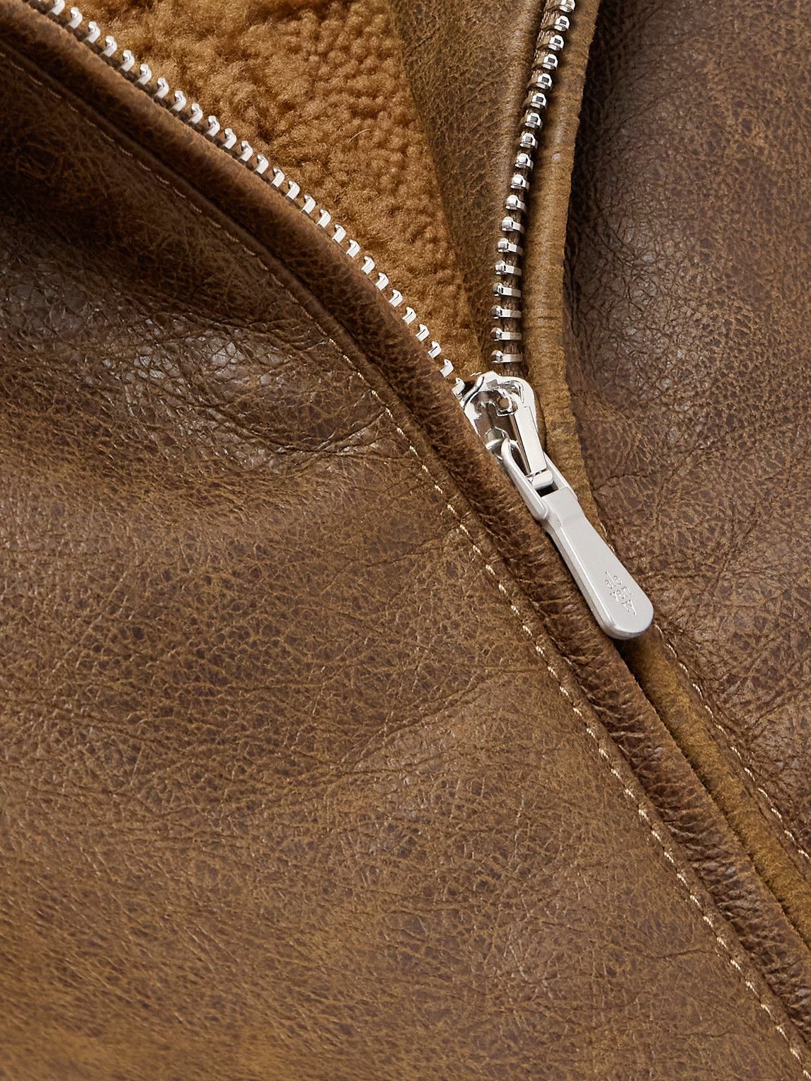 Eleventy - Slim-Fit Shearling Jacket - Brown