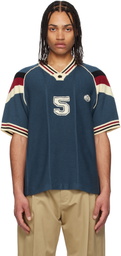 RICE NINE TEN Blue Knitting Game T-shirt