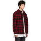 Isabel Marant Red and Black Virgin Wool Check Jacket