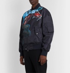 Valentino - Printed Nylon-Twill Bomber Jacket - Blue