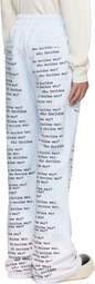 Who Decides War Blue WDW Scripture Sweatpants