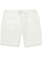 Orlebar Brown - Rene Straight-Leg Cotton and Linen-Blend Drawstring Shorts - White