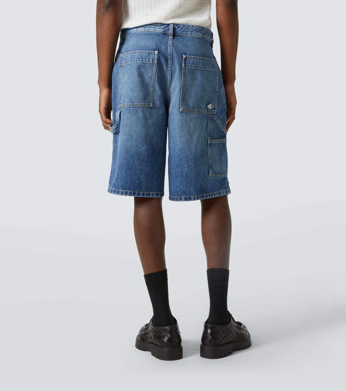 Bottega Veneta High-rise denim Bermuda shorts