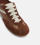 McQueen Suede-trimmed sneakers
