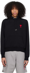 AMI Paris Black Ami de Cœur Hoodie