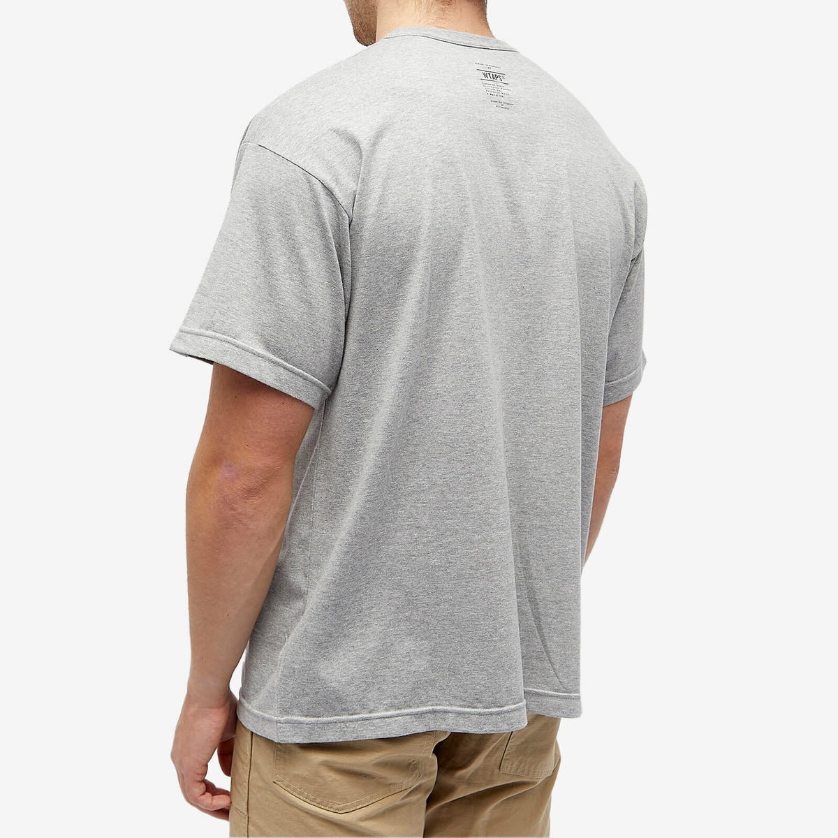 WTAPS Men's 03 Tab Crew Neck T-Shirt in Ash Grey