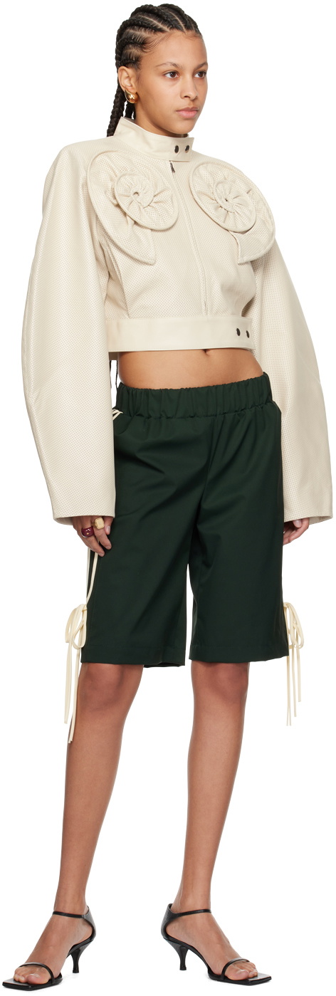 FIDAN NOVRUZOVA Off-White Malvina Leather Jacket