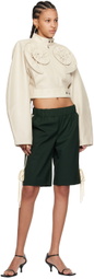 FIDAN NOVRUZOVA Off-White Malvina Leather Jacket