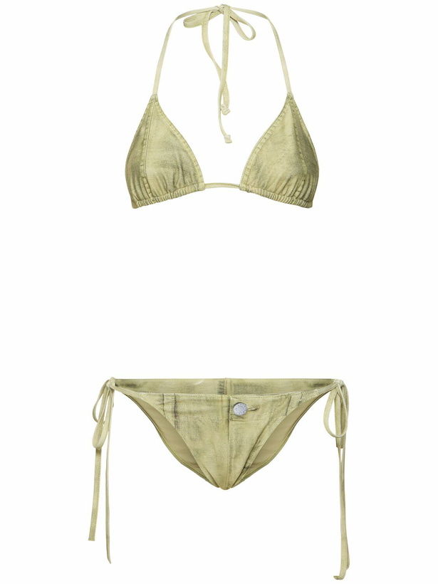 Photo: ACNE STUDIOS Denim Effect Triangle Bikini