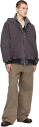 ssstein Gray Vintage Hooded Jacket