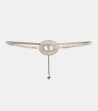 Valentino VLogo crystal-embellished chain belt
