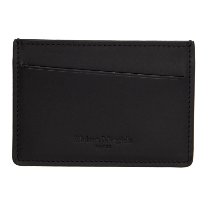 Maison Margiela Silver and Black Laminated Card Holder Maison Margiela