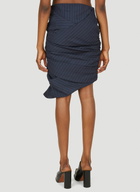 Lourdes Ruched Pinstripe Skirt