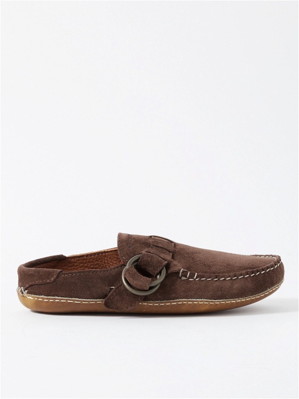 Photo: Quoddy - Legacy Suede Slippers - Brown
