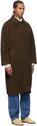 AMOMENTO Brown Wool Raglan Coat