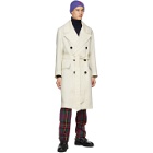 AMI Alexandre Mattiussi Off-White Wool Double-Breasted Coat