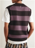 Pop Trading Company - Paul Smith Stripe-Jacquard Organic Cotton Sweater Vest - Black
