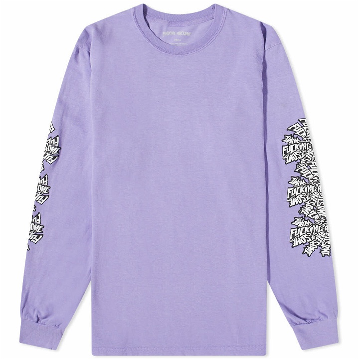 Photo: Fucking Awesome Men's Long Sleeve Spiral T-Shirt in Violet