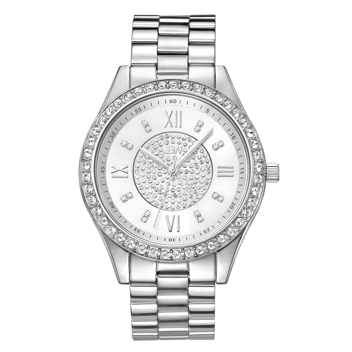 JBW Mondrian Silver Diamond Dial Stainless Steel Ladies Watch J6303A