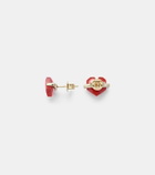 Aliita Corazón Mini 9kt and 18kt gold earrings with coral