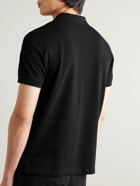 Sunspel - Cotton-Piqué Polo Shirt - Black