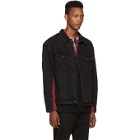 Marcelo Burlon County of Milan Black Tie-Dye Denim Jacket