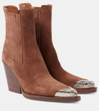 Paris Texas Dallas 100 embellished suede ankle boots