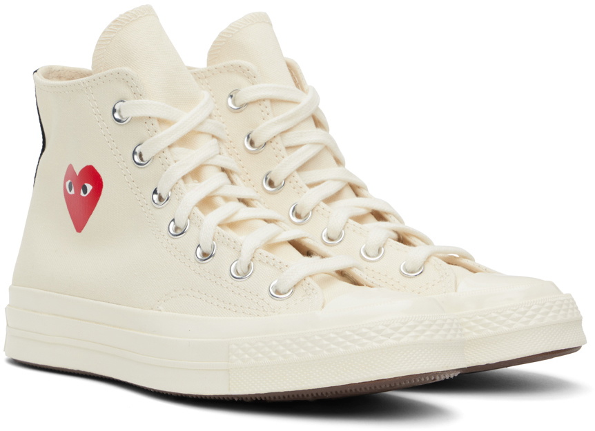COMME des GARÇONS PLAY Off-White Converse Edition Chuck 70 OG Single Heart Sneakers