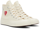 COMME des GARÇONS PLAY Off-White Converse Edition Chuck 70 OG Single Heart Sneakers