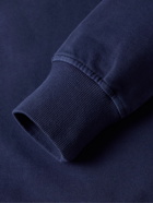 YMC - Schrank Pigment-Dyed Loopback Cotton-Jersey Sweatshirt - Blue