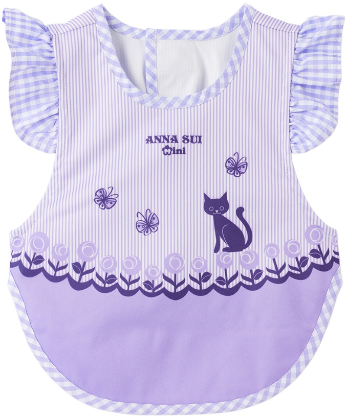 Photo: ANNA SUI MINI SSENSE Exclusive Baby Purple Cat Bib