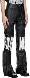 Who Decides War Black 'MRDR' Leather Pants