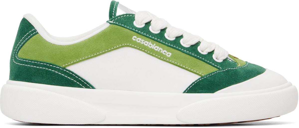 Casablanca White & Green 'Del Mar' Sneakers