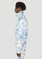 Floral Zip-Up Track Jacket in Blue