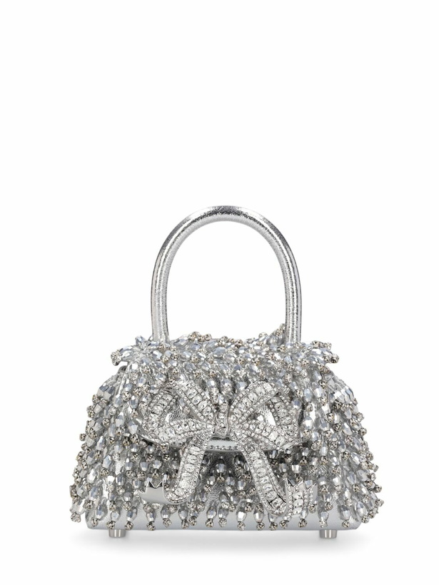 Photo: SELF-PORTRAIT Micro Embellished Bow Top Handle Bag