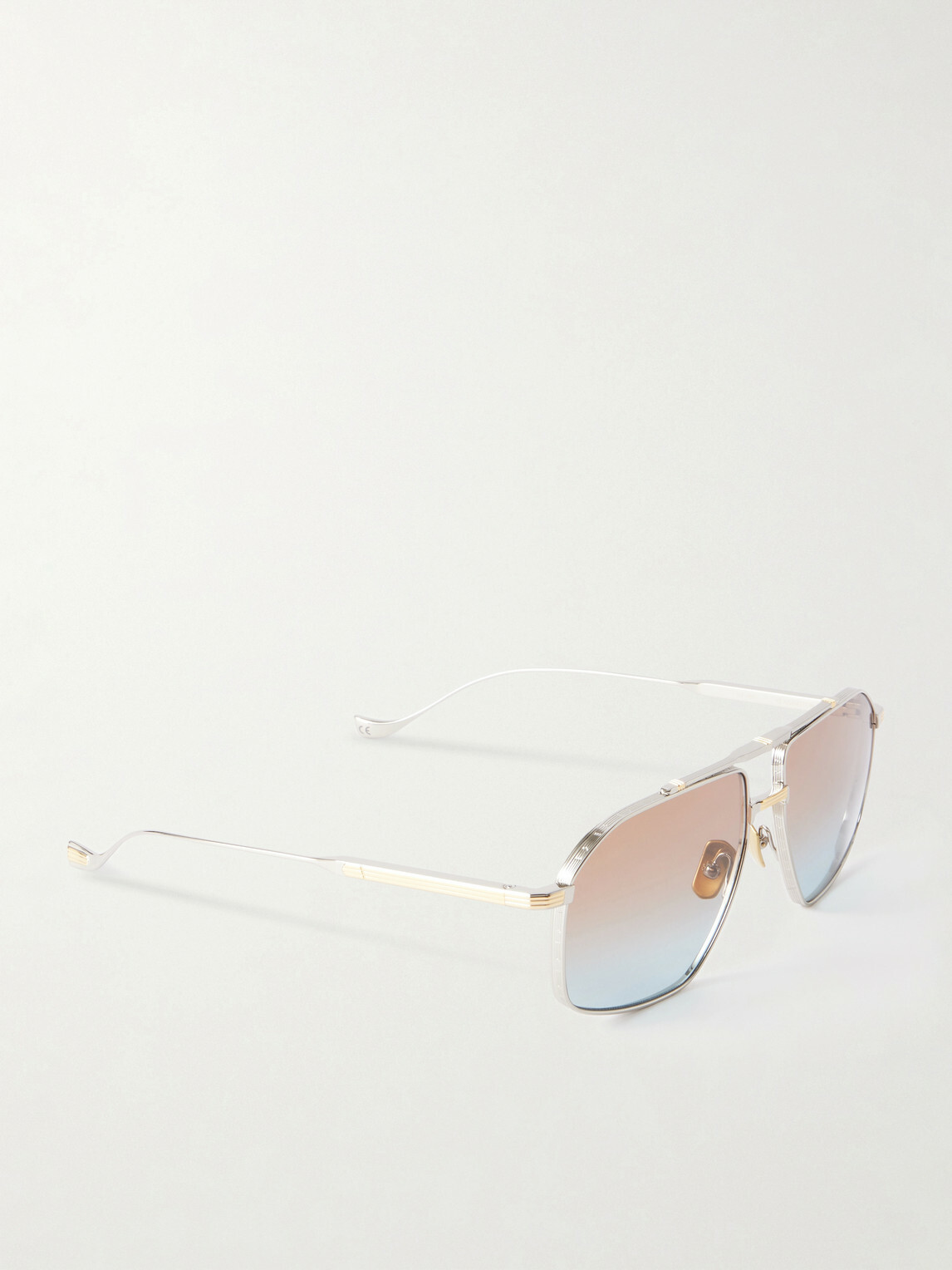 Cutler and Gross - 1424 Aviator-Style Gold-Tone and Silver-Tone Sunglasses