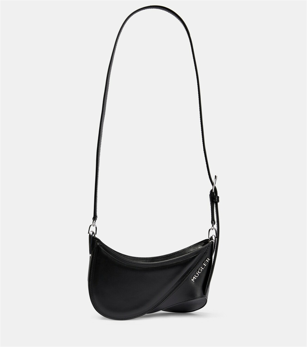 Mini leather spiral curve shoulder bag - Mugler - Women