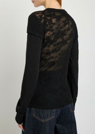 Our Legacy Heat Floral-jacquard Merino Wool top Black