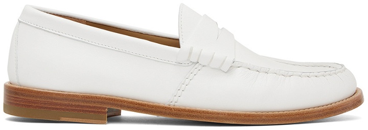 Photo: Rhude White Leather Loafers