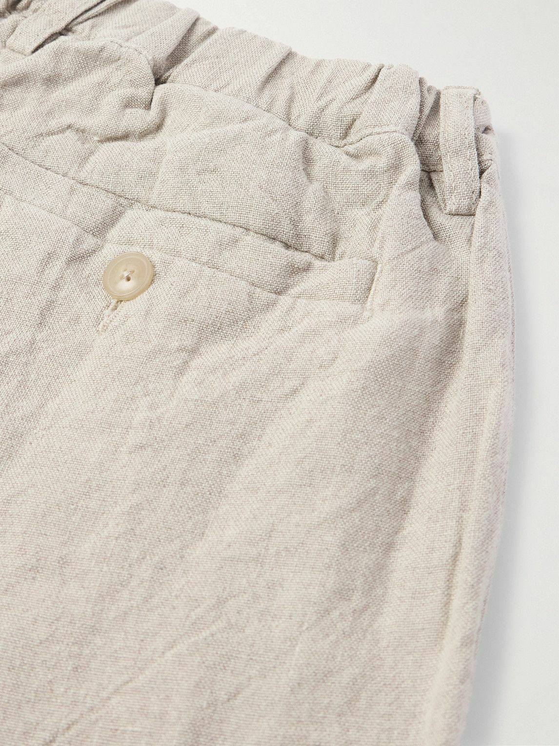 A Kind Of Guise - Tapered Linen Trousers - Neutrals
