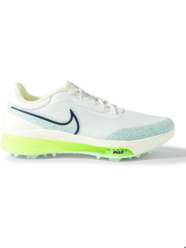 Photo: Nike Golf - Air Zoom Infinity Tour Rubber-Trimmed Flyknit Golf Shoes - Green